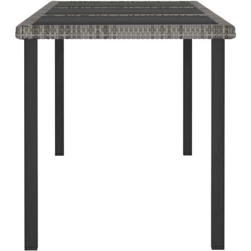  Vrtni blagovaonski stol sivi 180 x 70 x 73 cm od poliratana Slike