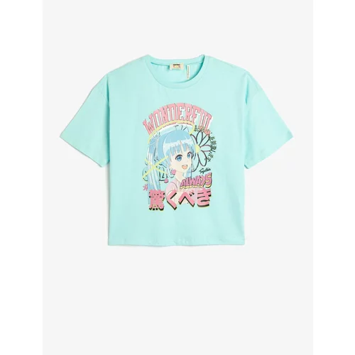 Koton Anime T-Shirt Short Sleeve Printed