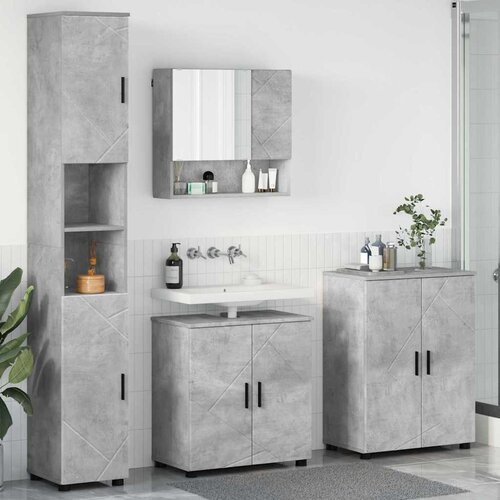 vidaXL Set namještaja za kupaonicu 4 pcs Beton siva 61 x 35 x 64 cm Cijene