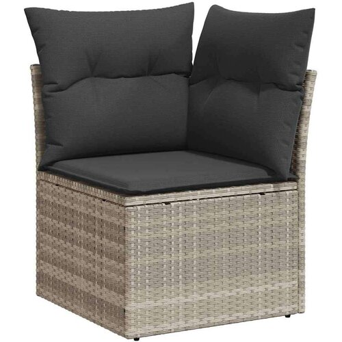 VidaXL Sjedeća garnitura za vrt 8 pcs Svjetlosiva 319 x 209 x 85 cm Slike