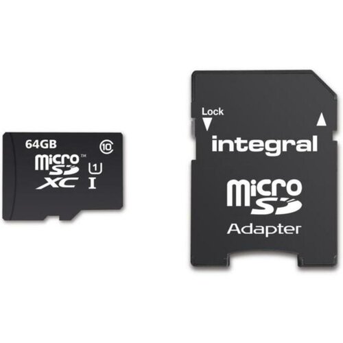 Integral spominska kartica z SD adapterjem 64GB SMARTPHONE TABLET MICRO SDXC class10 UHS-I U1 INMSDX64G10-90SPTAB Cene