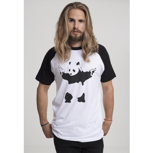 Mister Tee banksy panda raglan tee wht/blk Slike