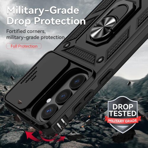 SUNSKY Hybrid Armor ovitek za Samsung S26 Plus, Črn Slike