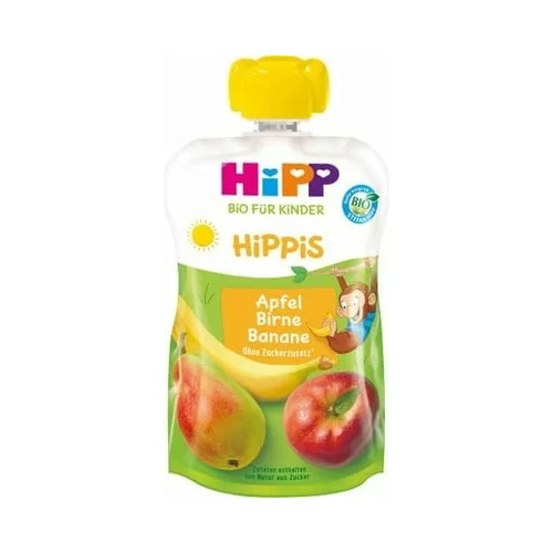 Hipp Bio vrečke s sadnim pirejem HiPPiS - Jabolko-hruška-banana