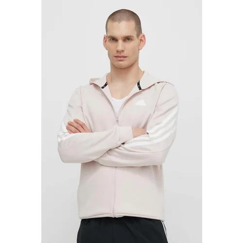 Adidas Dukserica za muškarce, boja: ružičasta, s kapuljačom, s tiskom, IR9207