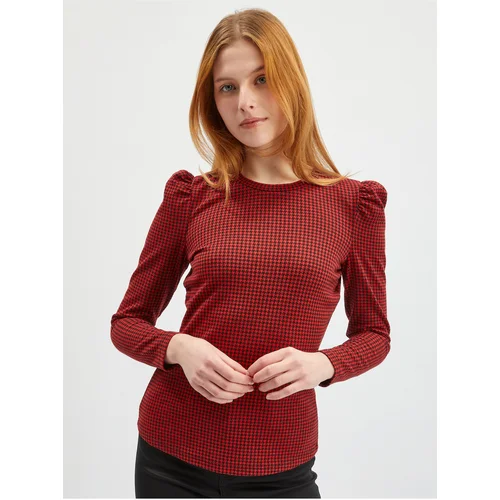 Orsay Red Women's Patterned Long Sleeve T-Shirt - Women