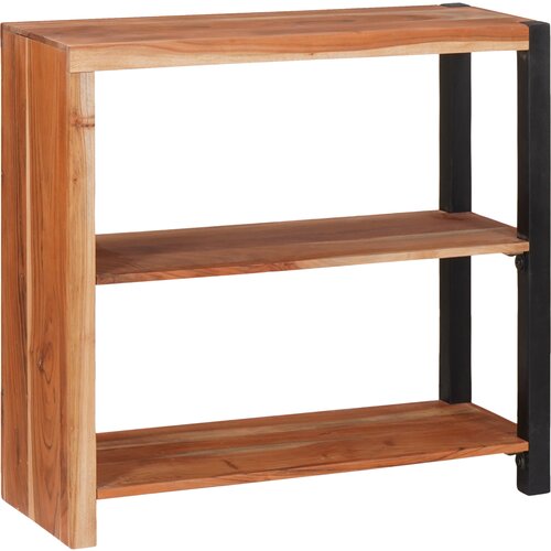 VidaXL Knjižna omara Rjava, Črna 80 x 30 x 110 cm Masiven les akacije Slike