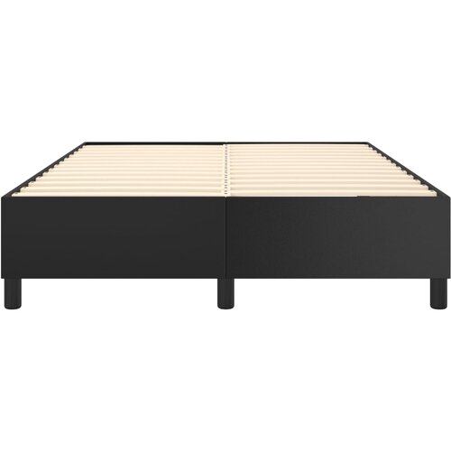  Okvir za krevet s oprugom crni 140x200 cm od umjetne kože Slike