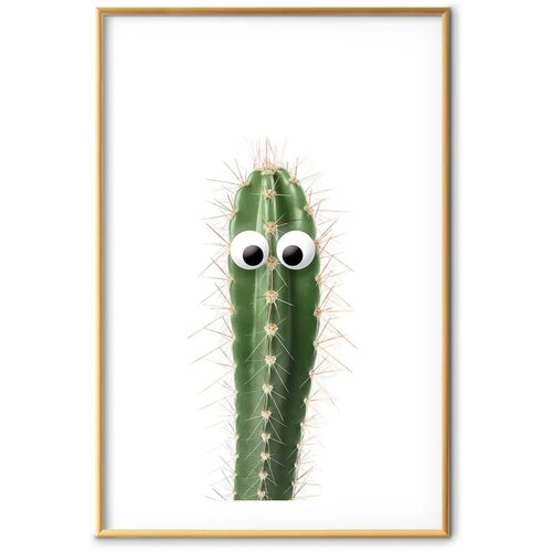  Plakat Living Cactus 21x30 Zlatni okvir s margom Cene