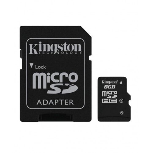 Kingston memorijska kartica sa adapterom 8GB mSd-8GB/CL4+Ad/King Slike