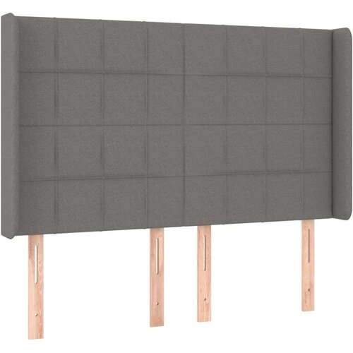  Box spring s madracem LED tamnosivi 140x190 cm tkanina Slike