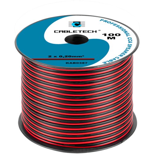 Cabletech CCA 0,20 mm zvučnički kabel crno-crveni Cijene