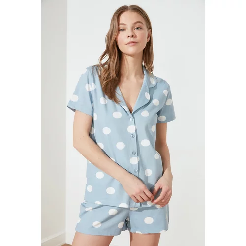 Trendyol Pajama Set - Blue - Polka dot