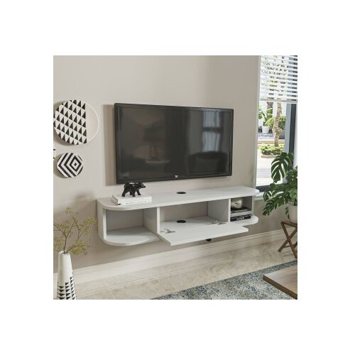 Hanah home TV komoda Ibarra, 120x23,4x29,6 cm, bijela Slike