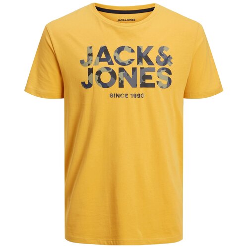 Jack &amp;amp; Jones Majica &amp;#039;JAMES&amp;#039; golobje modra / zlato-rumena / kamen / črna Slike