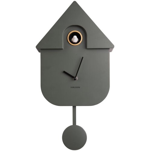 Karlsson zelena stenska ura Modern Cuckoo, 21,5 x 41,5 cm Cene