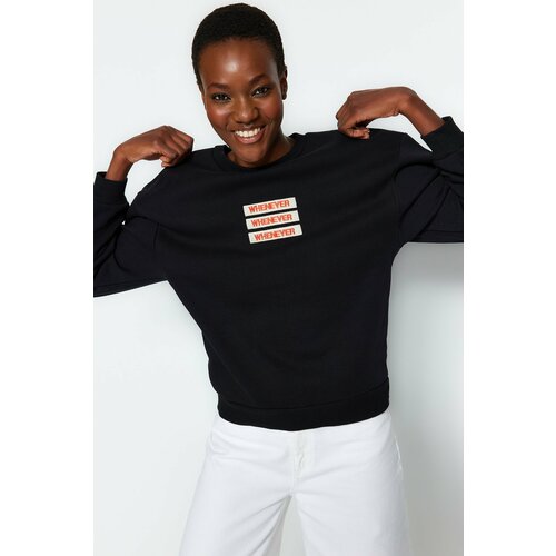 Trendyol Sweatshirt - Black - Regular fit Slike