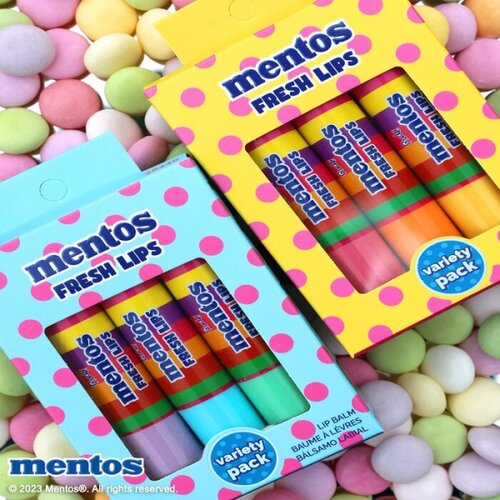 Rude Cosmetics set balzama za usne MENTOS FRESH LIPS Tropical Mix 4 g Slike