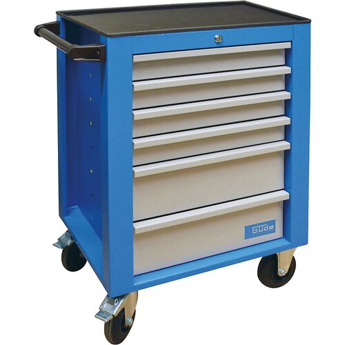  voziček za orodje s 6 predali, vx&amp;scaron;xg 880 x 605 x 450 mm, nebesno modre/srebrno sive barve Slike