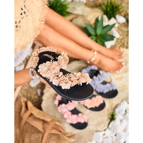 Resti Beige women's sandals with flowers Alferroy Cene