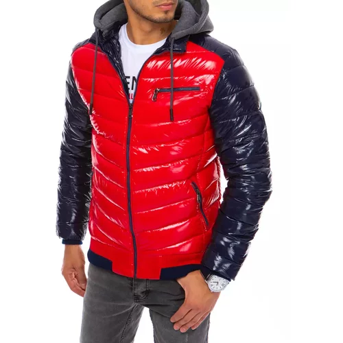 DStreet Red men's winter jacket TX3847