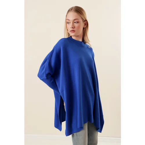 Bigdart 15783 Slit Poncho Sweater - A.saks