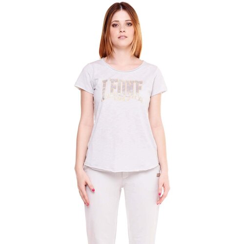 Leone 1947 Majice s kratkimi rokavi Woman T-Shirt Short Sleeves Gold Silver Siva Cene