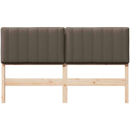  Tapecirani uzglavlje Smeđa i taupe 150 cm Čvrsto borovo drvo Slike