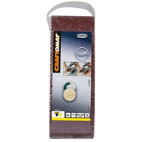 CRAFTOMAT Brusni remen BFWP (D x &amp;Scaron;: 410 x 65 mm, Granulacija: 40, 3 Kom.) Slike