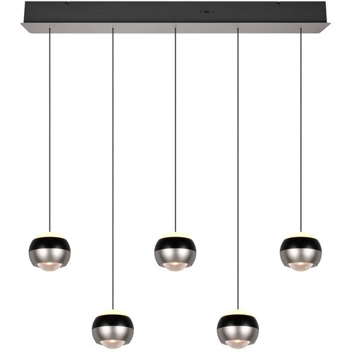 Trio Select Črna/v srebrni barvi LED viseča svetilka Orbit &amp;ndash; Slike