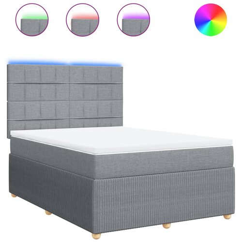 Maison Chic Box spring postelja - Vzmetna postelja z vzmetnico svetlo siva 160x200 cm žamet SL23830, (21891232) Cene
