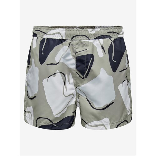 Only grey mens patterned swimwear & SONS Todd - Men Cijene