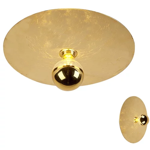 QAZQA Sodobna stropna svetilka zlata 40cm - Disque