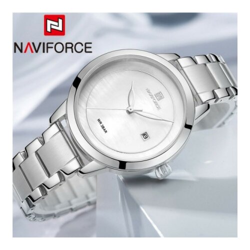 Naviforce 5008 silver ženski sat sa metalnom narukvicom Slike