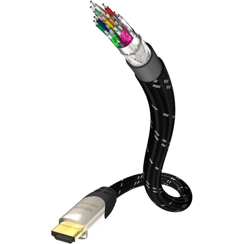 Inakustik HDMI kabel HDMI-A vtič, HDMI-A vtič 1.5 m črna, srebrna 0062443015 pozlačeni konektorji, Ultra HD (4k) HDMI, avdio povratni kanal HDMI kabel, (20416962) Cene