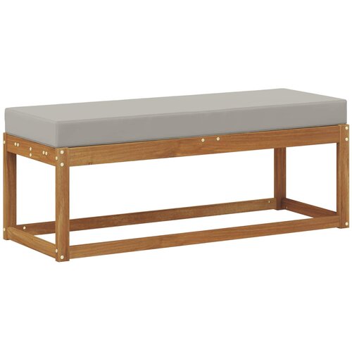 VidaXL Stolček klop z blazino Naravna in svetlo siva 115 x 43 x 37 cm, (5000271037) Slike