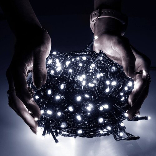 Springos božićne lampice, 1000 LED, 60 m, hladno bijele Slike