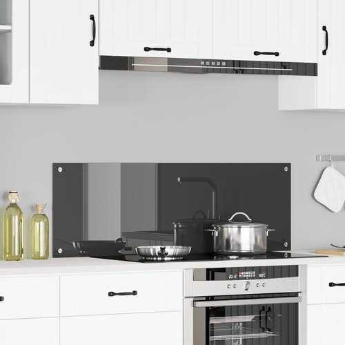 vidaXL Kuhinjski Backsplash Tamno sivi Kaljeno staklo 120 x 40 x 0.6 cm Cijene