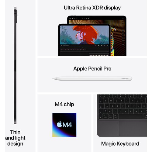 Apple ipad pro M4 11&amp;quot; wi-fi 512GB sivi (silver) Slike