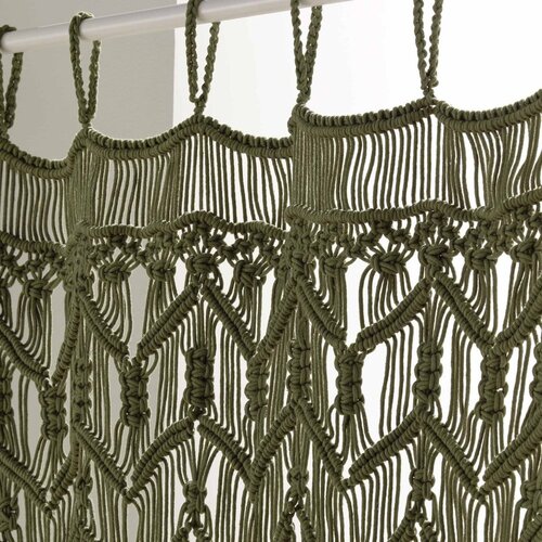 Douceur d int&amp;eacute;rieur Kaki zelena zavesa za vrata 90x200 cm Macarena &amp;ndash; Slike