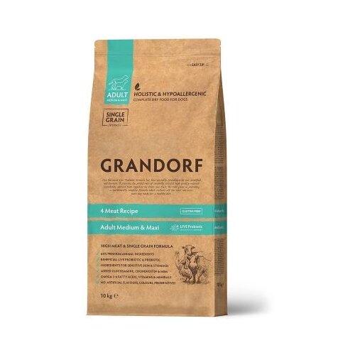 Grandorf Dog Adult Medium & Maxi Breeds - 4 Vrste mesa 3kg Cene