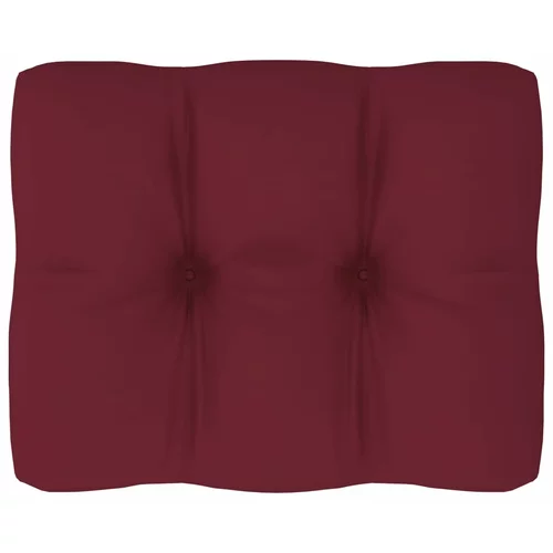 vidaXL Blazina za kavč iz palet vinsko rdeča 50x40x10 cm