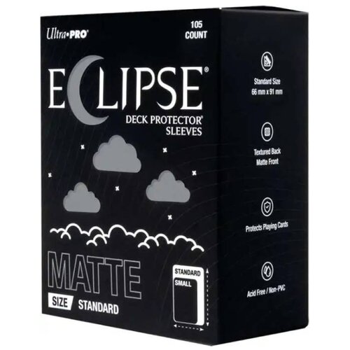 Ultra PRO Matte Eclipse Standard Deck Protector Sleeves 105 - Smoke Grey Cene