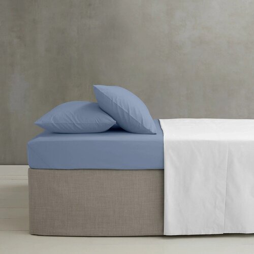 Catherine Lansfield Modra napenjalna rjuha iz perkala 90x190 cm Easy Iron Percale &amp;ndash; Slike