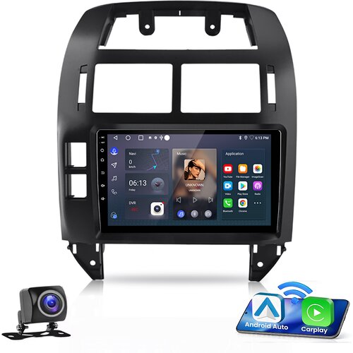 JUNSUN 9" Avtoradio Android 13 s CarPlay za Volkswagen Polo 2001-2009 | GPS Navigacija, Wi-Fi, Bluetooth, DAB+, SWC, USB, FM, 64GB, (22127971) Cene