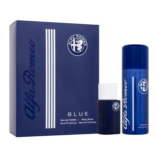 Alfa Romeo Blue Set toaletna voda 15 ml + sprej za tijelo 150 ml za moške