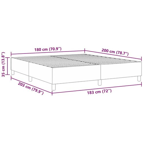  Krevetna platforma Krema 180 x 200 cm Kordura tekstil Slike
