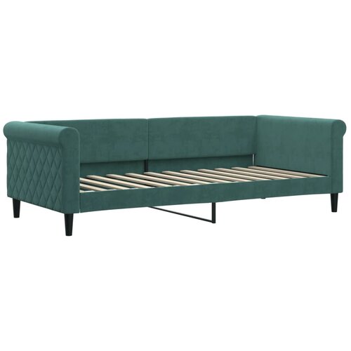 vidaXL Raztegljiva postelja temno zelena 90x200 cm žamet, (20792459) Cene
