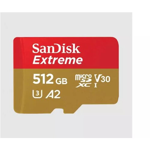 Sandisk SDXC 512GB extreme micro 190MB/s UHS-I class10 U3 V30+Ad Slike