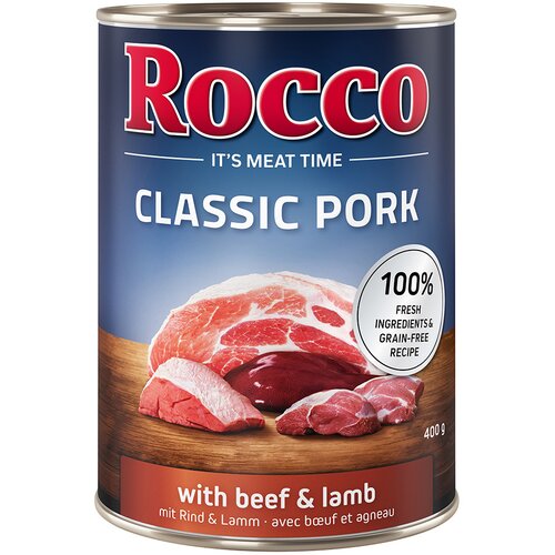 Rocco Classic Pork 6 x 400g Svinjina z govedino in jagnjetino Cene